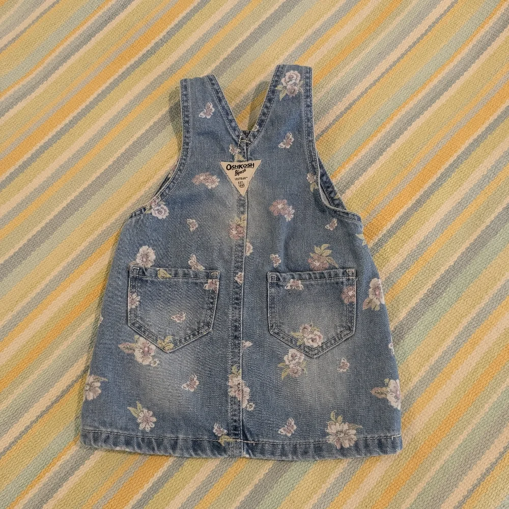 ⭐ Girl's Oshkosh Bgosh Denim / Jean Overall Dress Size 12 Months